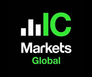 IC Markets logo with a forex trading chart in the background, symbolizing reliable trading for beginners
